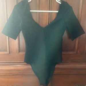 Super Sexy Low Cut Black Body Suit